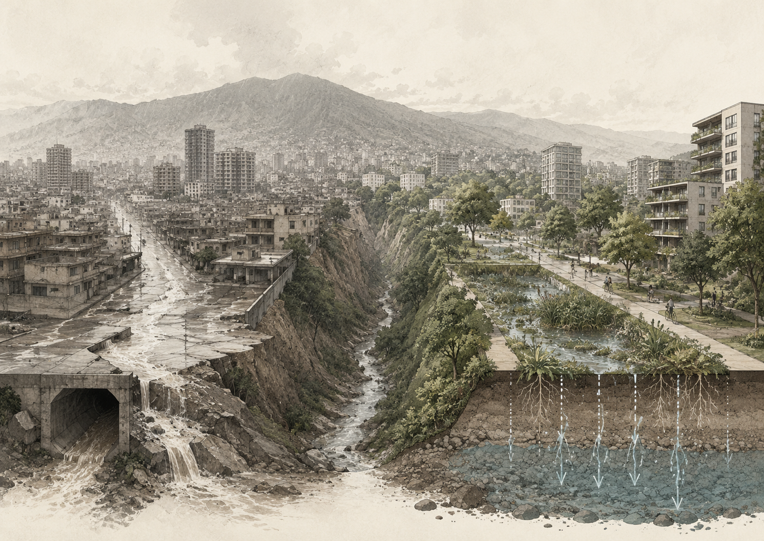 Cuando la ciudad deja de infiltrar, empieza a quedarse sin agua